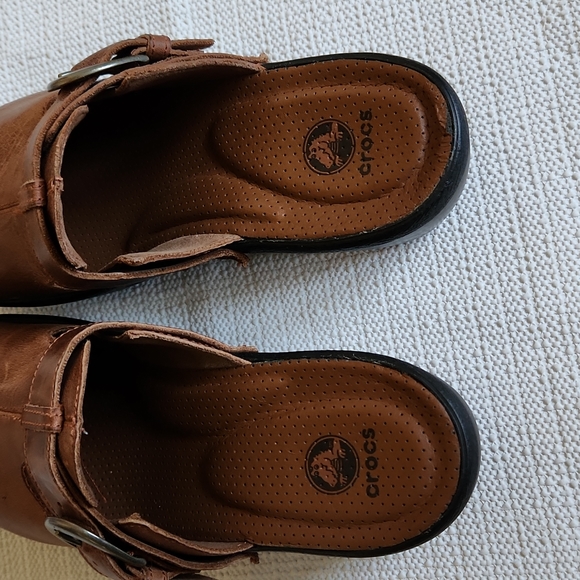 Crocs Mules platform leather Size 9 - Picture 5 of 12